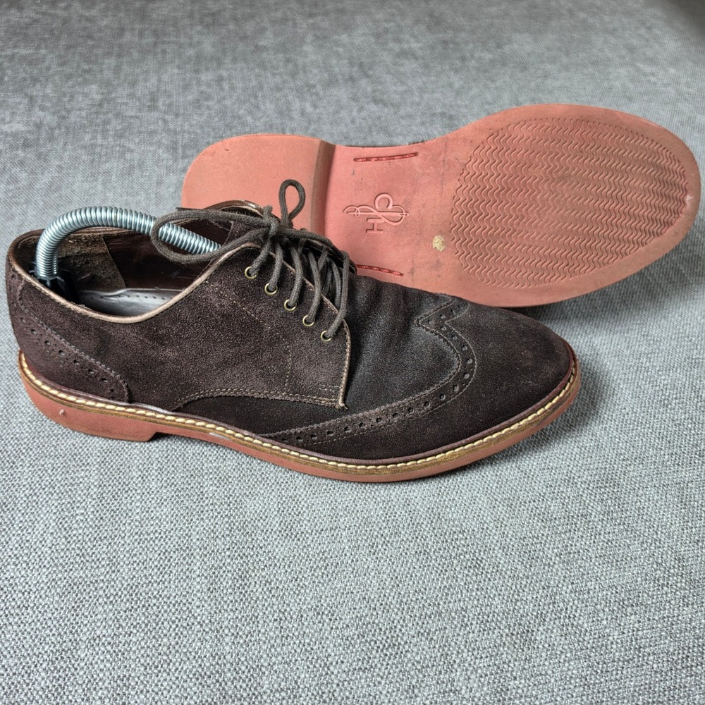 Cole Haan Franklin Wingtip C11870 Mens 10 Brown Suede Brogue Oxford Shoes